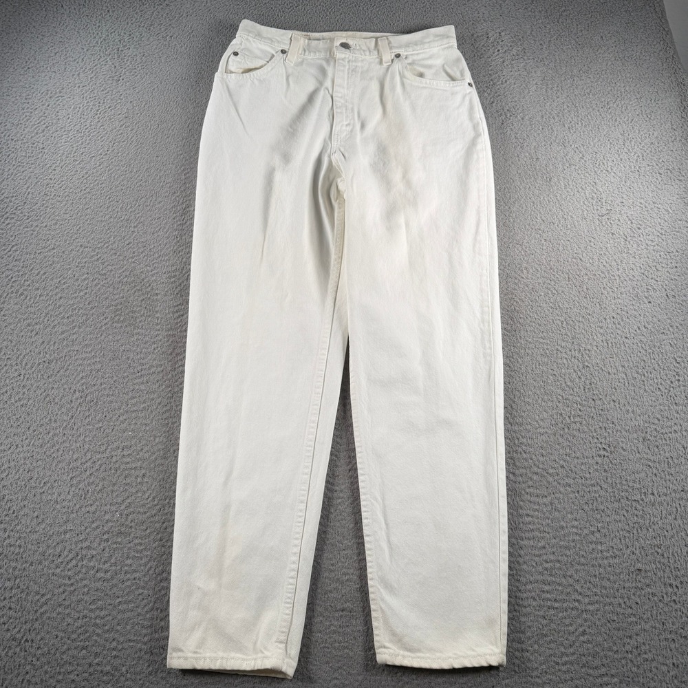 Vintage Levi's 950 Jeans Women 12S (28x29) White Relaxed Tapered Orange Tab USA